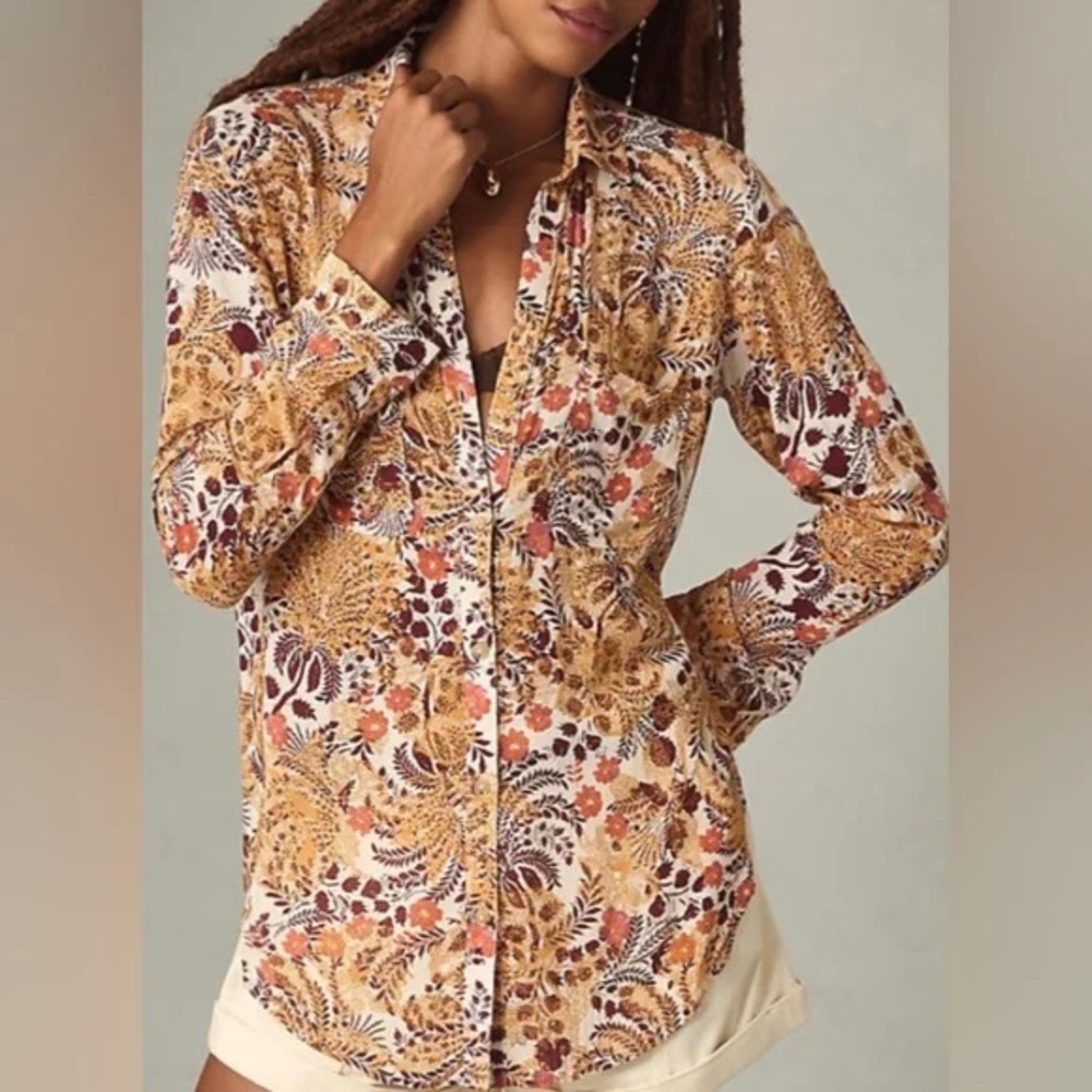 Pilcro by Anthropologie Romy Relaxed fit button down shirt - L - Picture 5 of 5